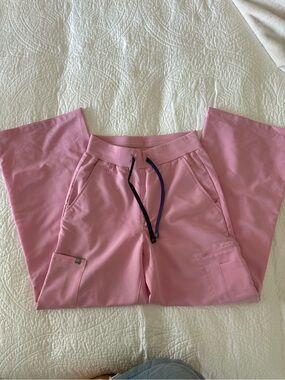 Pink fabletics Scrub Pants wide leg